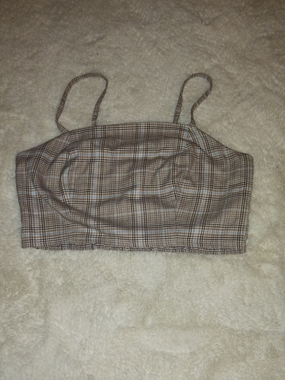 Aeropostale Brown Plaid Cropped Cami